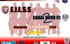 ANNULE/REPORTE Séniors EJLSS/CANAL NORD 2 - Championnat D5 - J4 -District Haute Garonne