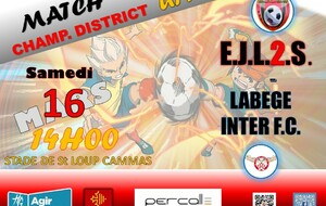  REPORTE  U14-2 EJLSS 2/LABEGE INTER  - Championnat District Départemental 3 Poule A - District Haute-Garonne